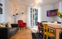 Wohnzimmer Sky Apartment der Boutique Villa J87 Interlaken